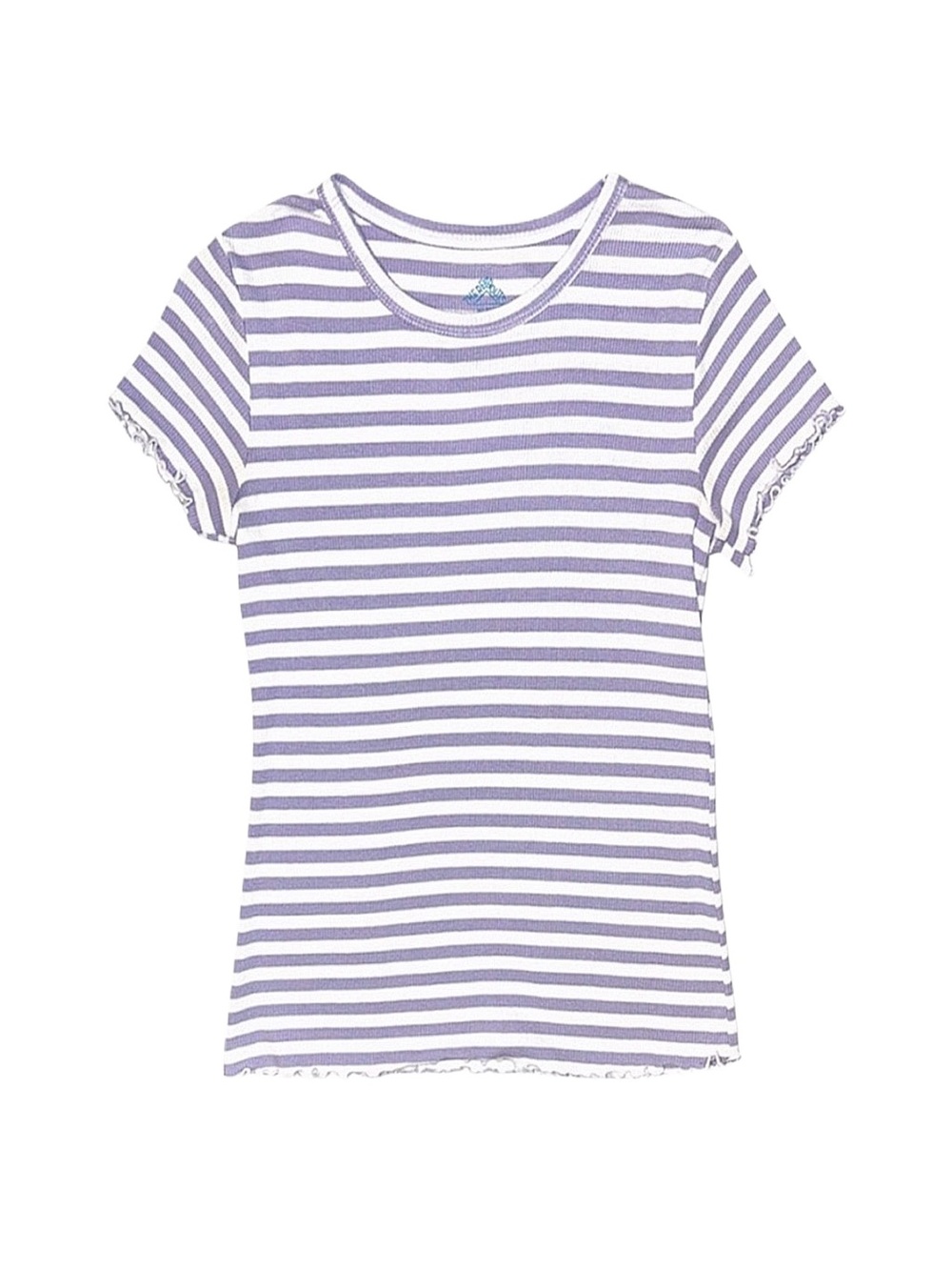 THEREABOUTS Girl's Purple Striped Short Sleeve Shirt X- Large 16